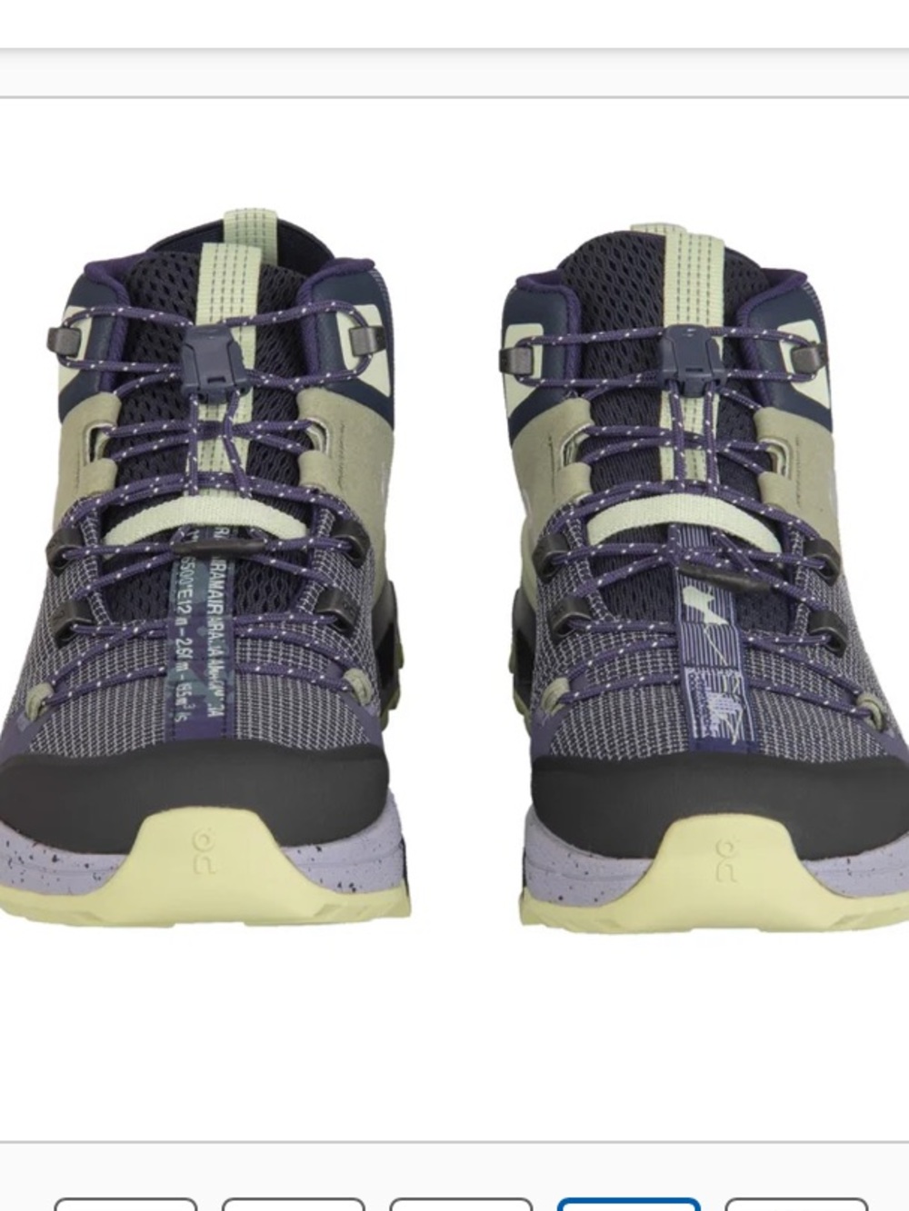 On Womens cloudtrax 1 hiking boots sneakers purple size 8.5 new